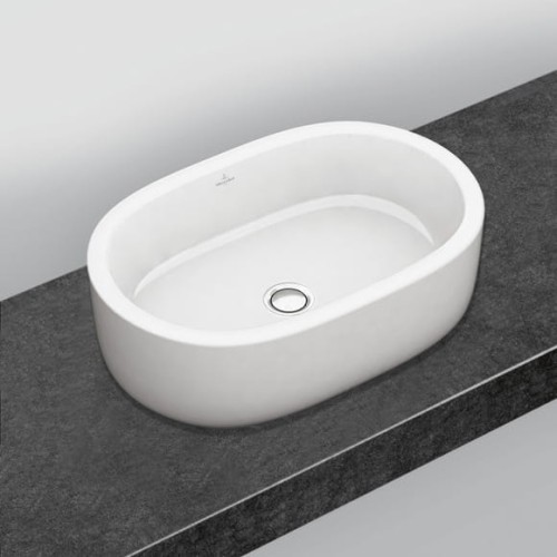 Umywalka stawiana na blacie VILLEROY&BOCH ARCHITECTURA 60x40cm, bez przelewu, biała ceramicplus 412661R1