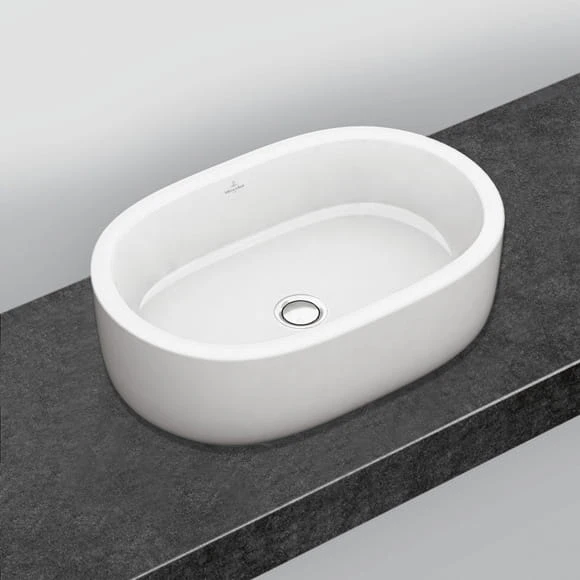Umywalka stawiana na blacie VILLEROY&BOCH ARCHITECTURA 60x40cm, bez przelewu, biała ceramicplus 412661R1