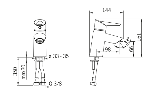 Bateria umywalkowa ORAS OPTIMA chrom 2710F