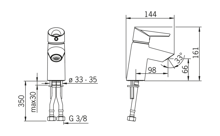 Bateria umywalkowa ORAS OPTIMA chrom 2710F