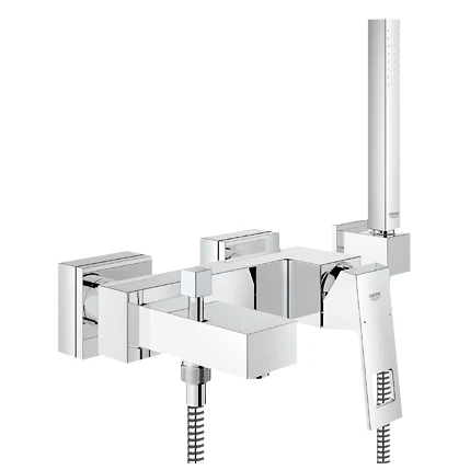 Bateria wannowa GROHE EUROCUBE z zestawem prysznicowym chrom 23141000