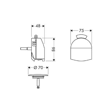 Element zewnętrzny do HANSGROHE EXAFILL PLUS 58128000