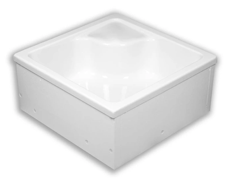 Brodzik kwadratowy SCHEDPOL DANTE 90x41cm, z siedziskiem, biały 3.033