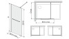Scianka Wolnostojąca SANPLAST FREE LINE II 75cm. Szkło W0, Glass Protect  Srebrny Błyszczący 600261041042401