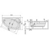 Wanna narożna SANPLAST COMFORT 140x90 prawa 610060015001000