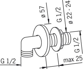 Element podłączeniowy ORAS do Rączki BIDETTA 267043