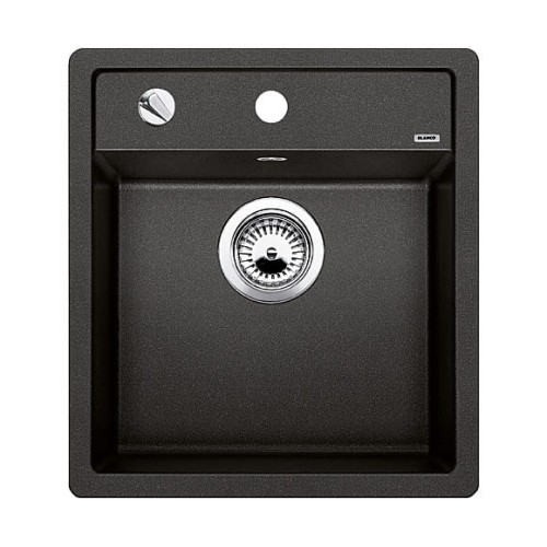 Zlewozmywak granitowy BLANCO DALAGO 45 46x51 cm, z korkiem aut., antracyt, PuraDur 517156