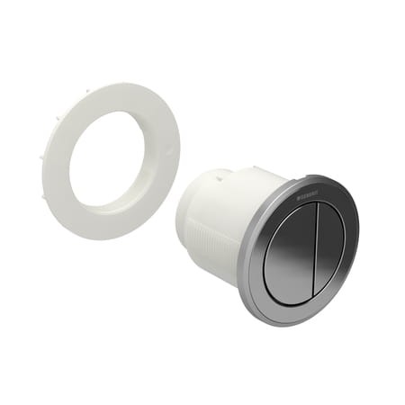 Przycisk spłukujący GEBERIT typ 01, pneumatyczny, meblowy, biały-chrom 116.057.KJ.1