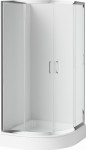 Kabina półokrągła DEANTE FUNKIA 80cm szkło transparentne R=55, chrom KYP 052K