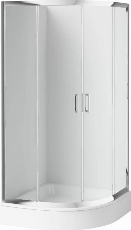 Kabina półokrągła DEANTE FUNKIA 80cm szkło transparentne R=55, chrom KYP 052K