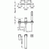 Bateria wannowa TRES LOFT 3 otworowa, wylewka 22cm, chrom 20016201