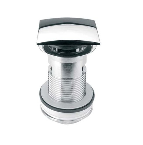 Korek umywalkowy McALPINE "Click-Clack", kwadratowy, z przelewem, chrom CW60SQ-CB