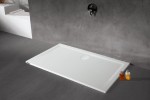 Brodzik prostokątny SANPLAST SPACE MINERAL 70x140x1,5cm, mineralny, biały 645290017001000