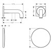 Bateria umywalkowa AXOR CITTERIO podtynkowa, samoczynna, z wylewką 160mm (element zewnętrzny) chrom 39117000