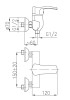 Bateria wannowa KFA KWARC ścienna, chrom 4204-010-00