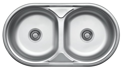 Zlewozmywak DEANTE DUET 2 komorowy, stal dekor ZYD 3203