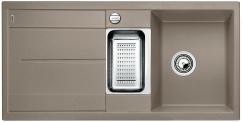 Zlewozmywak granitowy BLANCO METRA 6 S 100x50 cm, z korkiem aut., tartufo, PuraDur 517354