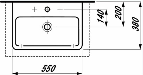 Umywalka LAUFEN PRO 55x38cm, biała H8179580001041