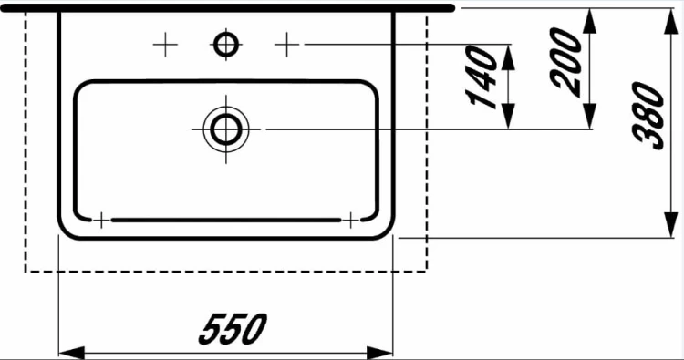 Umywalka LAUFEN PRO 55x38cm, biała H8179580001041