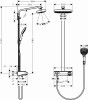 Komplet prysznicowy Raindance Select E 300 chrom/biały 27126400