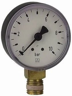 Manometr 0-10 bar AFRISO 1/2 RF 100 D201  pionowy 85215201