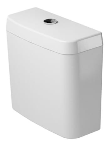Spłuczka kompaktowa DURAVIT D-CODE 3/6L, zasilanie uniwersalne, biała 0927000004