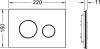 Przycisk spłukujący TECE LOOP 3/6L, szkło białe, przyciski białe 9.240.650