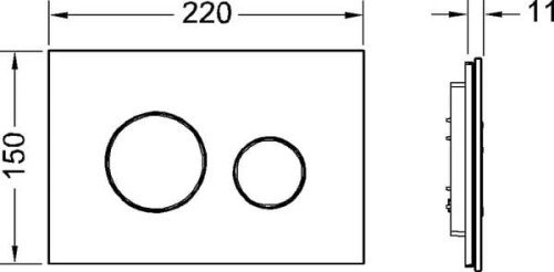 Przycisk spłukujący TECE LOOP 3/6L, szkło białe, przyciski białe 9.240.650