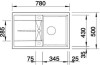 Zlewozmywak granitowy BLANCO METRA 45 S 78x50 cm, z korkiem aut., antracyt, PuraDur 513035