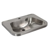 Umywalka SANELA  z otw. z odpływem i syfonem  NIERDZEWNA SLUN 26