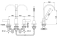 Bateria wannowa KOHLMAN DEXAME 4-otworowa, chrom QB240D