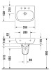 Umywalka DURAVIT D-CODE 55x43cm biała 23105500002