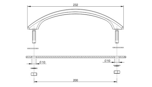 Uchwyt do wanny SANPLAST z ABS chrom 661A0005