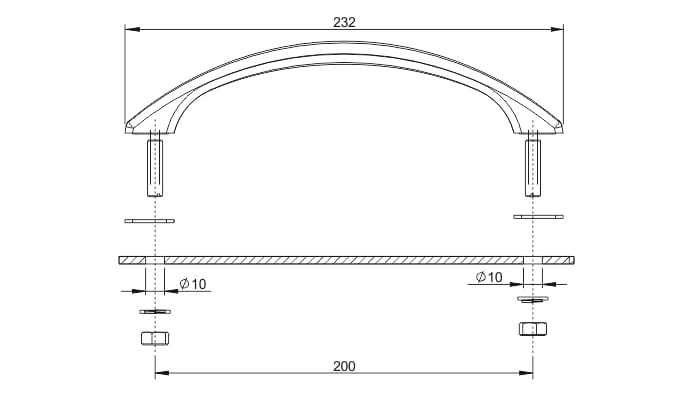 Uchwyt do wanny SANPLAST z ABS chrom 661A0005