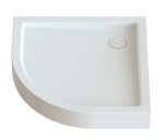 Brodzik półokrągły SANPLAST FREE LINE  80x80x5cm, zabudowany, ze stelażem i syfonem, biały 615040172001000