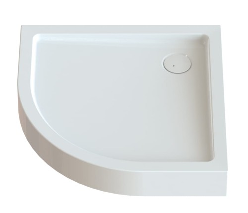 Brodzik półokrągły SANPLAST FREE LINE  80x80x5cm, zabudowany, ze stelażem i syfonem, biały 615040172001000