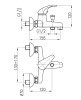 Bateria wannowa KFA BARYT ścienna chrom 55401000