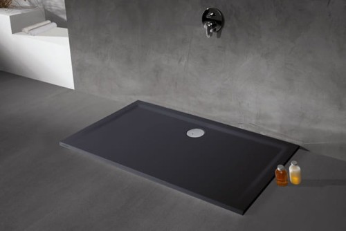 Brodzik prostokątny SANPLAST SPACE MINERAL 90x120x1,5cm, mineralny, szary 645290055051000