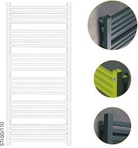 Grzejnik łazienkowy INSTAL PROJEKT STICK 50x70cm, moc 377W, podłączenie dolne 50mm, biały STI-50/70-D50