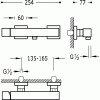 Bateria natryskowa CUADRO-TRES, chrom 107167