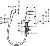 Bateria umywalkowa HANSGROHE LOGIS 70 bidetta, z łańcuszkiem, chrom 71290000