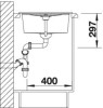 Zlewozmywak granitowy BLANCO METRA 45 S 78x50 cm, z korkiem aut., antracyt, PuraDur 513035