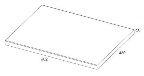 Blat pełny ELITA LOOK 60x46x2,8cm, biały 166890