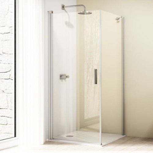 Drzwi prysznicowe HUPPE DESIGN Elegance 80cm, skrzydłowe, srebrny mat, AntiPlaque 8E0601087322