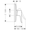 Bateria natryskowa HANSGROHE METRIS E2 chrom 31685000