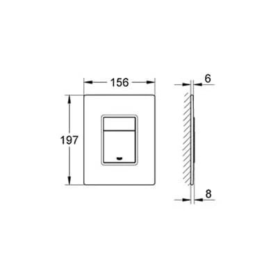 Przycisk-spłukujący-GROHE-SKATE-COSMOPOLITAN-3-6-L-z-stop-szkło-czarne-chrom-38845KS0