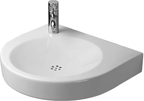 Umywalka DURAVIT ARCHITEC  VITAL MED 57,5x52cm, dla niepełnosprawnych, bez otworu, biała 0443580000