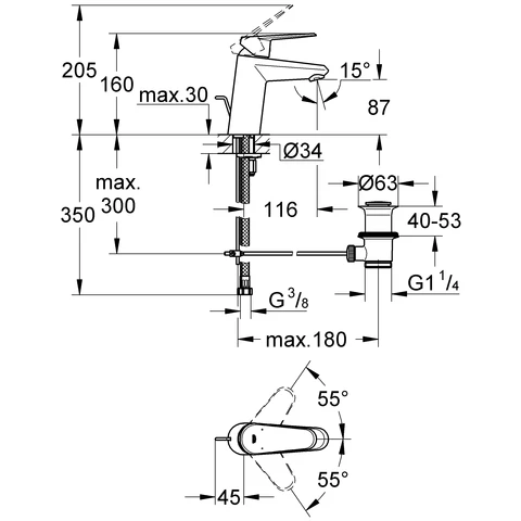 Bateria-umywalkowa-GROHE-EURODISC-COSMOPOLITAN-chrom-3319020E