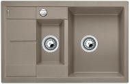 Zlewozmywak granitowy BLANCO METRA 6 S COMPACT 78x50 cm, z korkiem aut., tartufo, PuraDur 517353