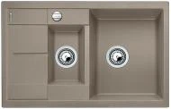 Zlewozmywak granitowy BLANCO METRA 6 S COMPACT 78x50 cm, z korkiem aut., tartufo, PuraDur 517353